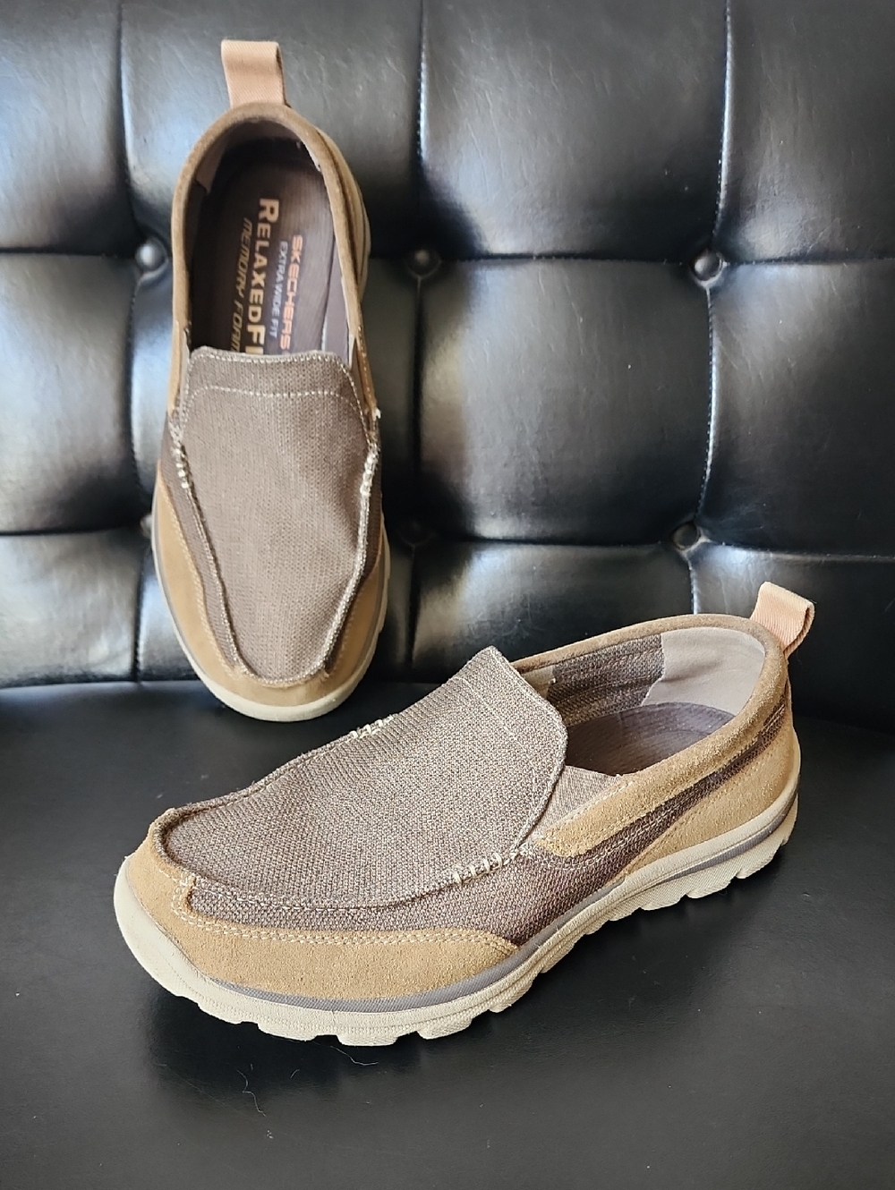 Skechers Relaxed Fit Superior Milford Men's Slip-On Loafers Brown Size 8